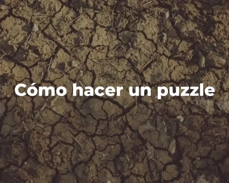 Cómo hacer un puzzle