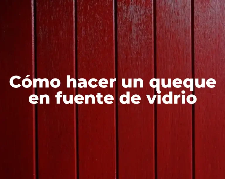 Cómo hacer un queque en fuente de vidrio
