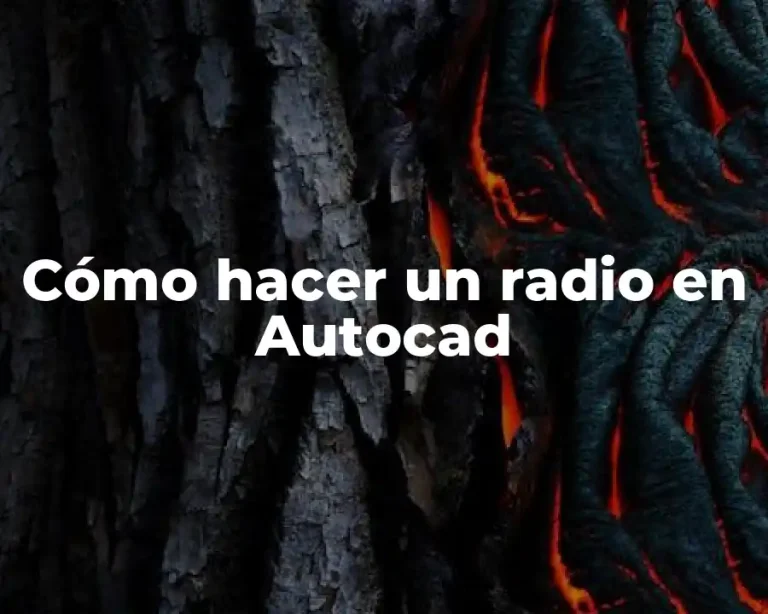 Cómo hacer un radio en Autocad