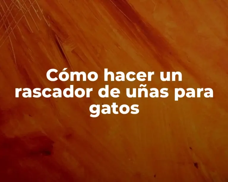 Cómo hacer un rascador de uñas para gatos