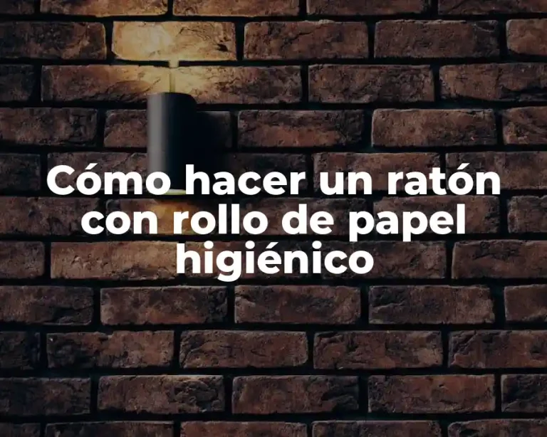 Cómo hacer un ratón con rollo de papel higiénico