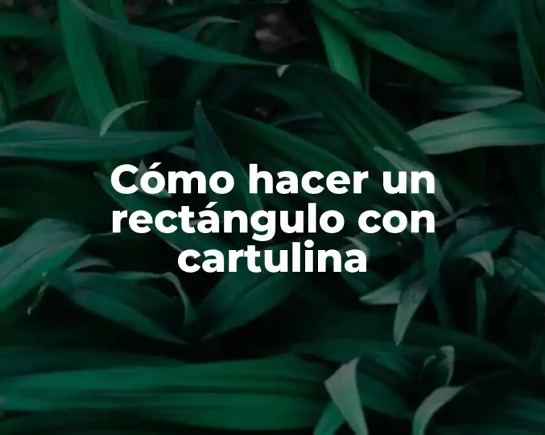 Cómo hacer un rectángulo con cartulina