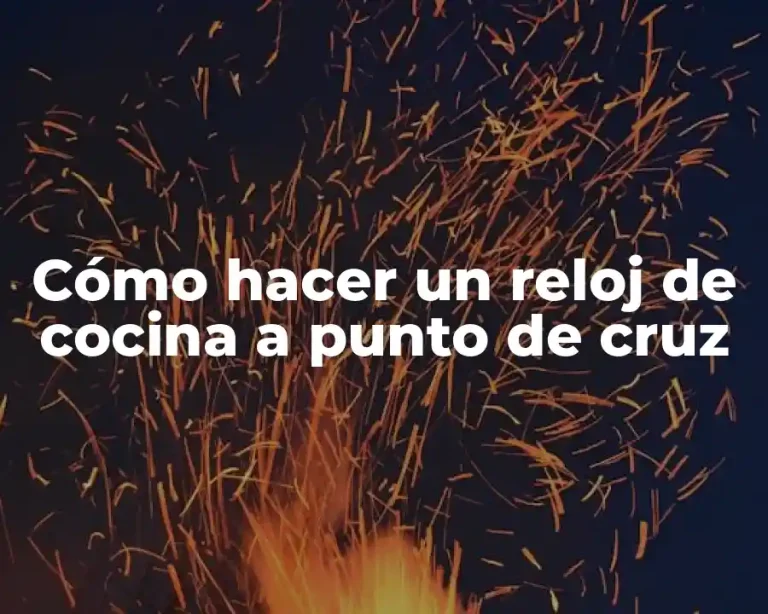 Cómo hacer un reloj de cocina a punto de cruz