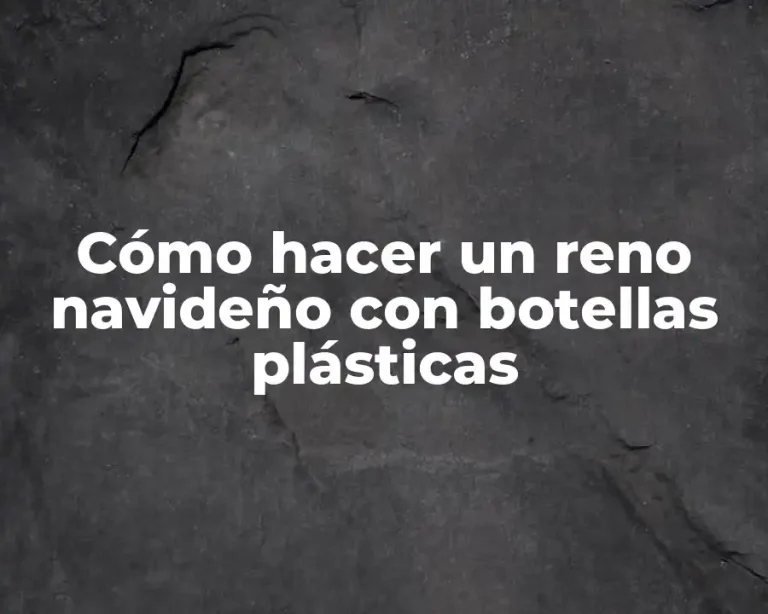 Cómo hacer un reno navideño con botellas plásticas