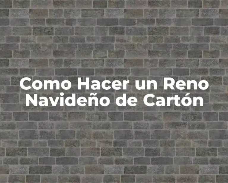 Como Hacer un Reno Navideño de Cartón