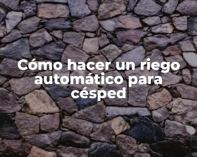 Cómo hacer un riego automático para césped
