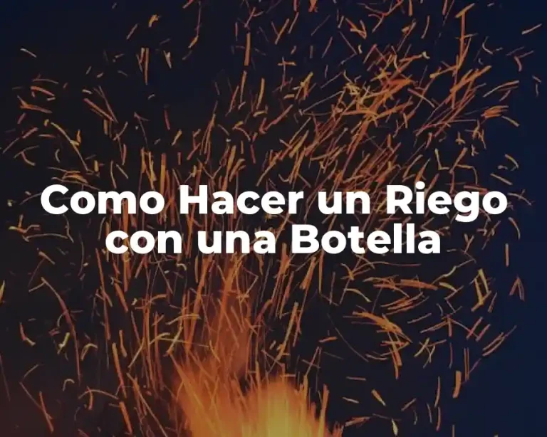 Como Hacer un Riego con una Botella