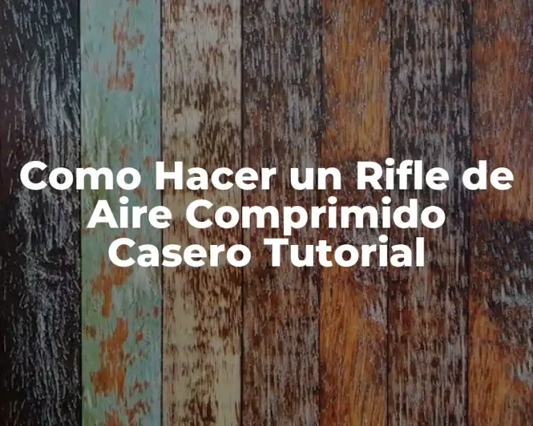 Como Hacer un Rifle de Aire Comprimido Casero Tutorial