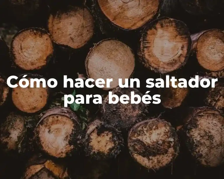 Cómo hacer un saltador para bebés