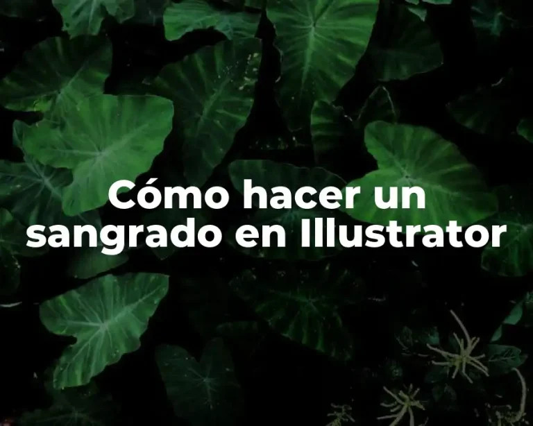 Cómo hacer un sangrado en Illustrator