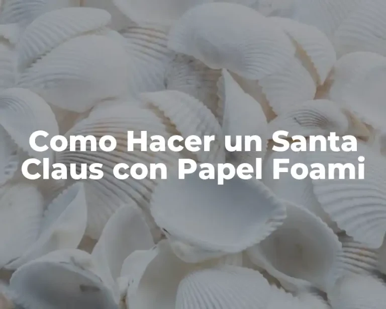 Como Hacer un Santa Claus con Papel Foami
