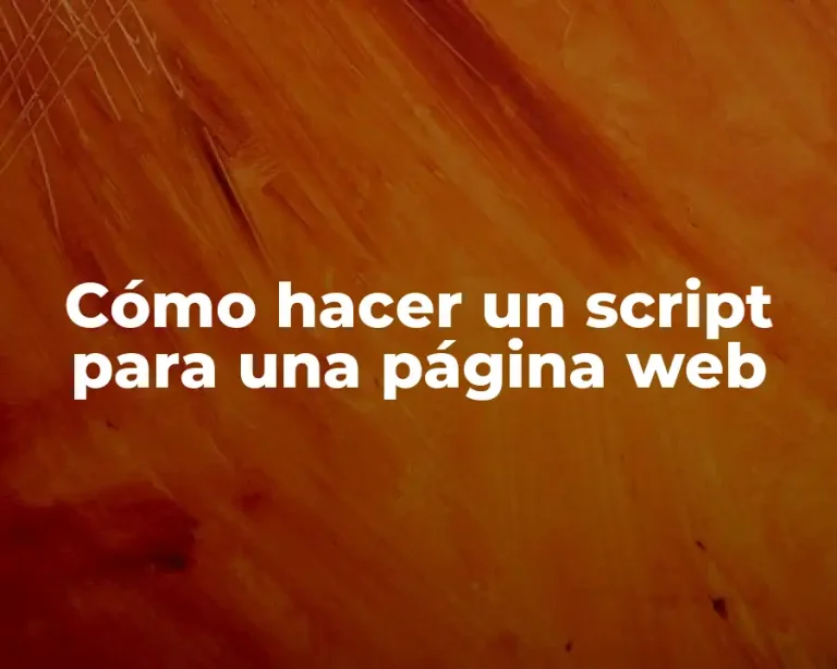 Cómo hacer un script para una página web