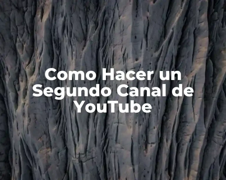 Como Hacer un Segundo Canal de YouTube