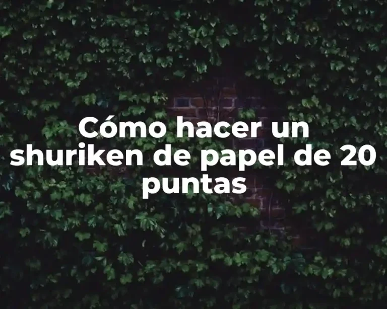 Cómo hacer un shuriken de papel de 20 puntas