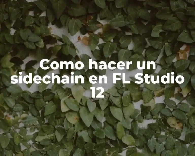 Como hacer un sidechain en FL Studio 12