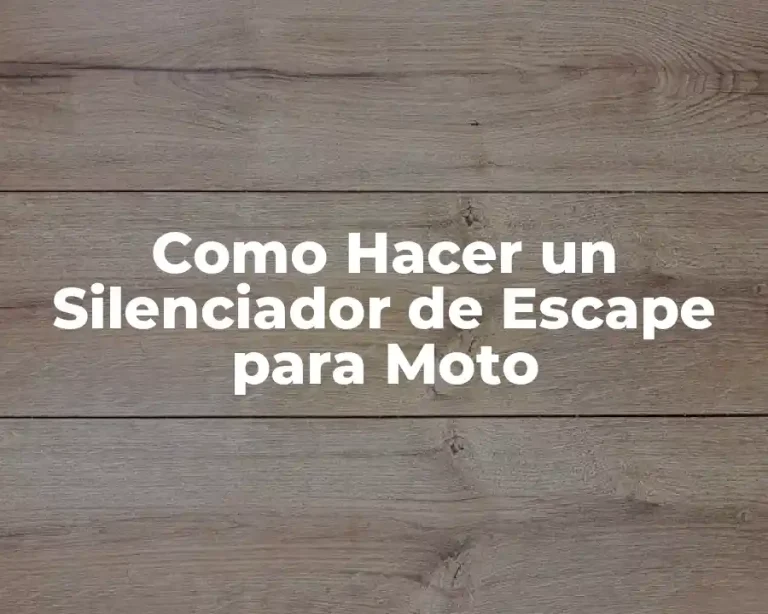 Como Hacer un Silenciador de Escape para Moto