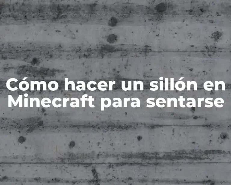 Cómo hacer un sillón en Minecraft para sentarse