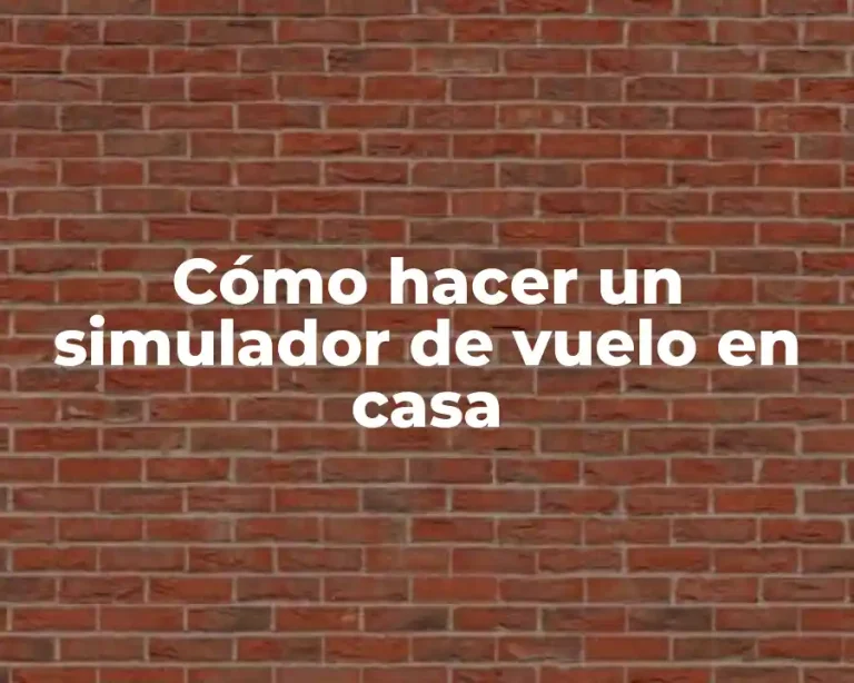 Cómo hacer un simulador de vuelo en casa