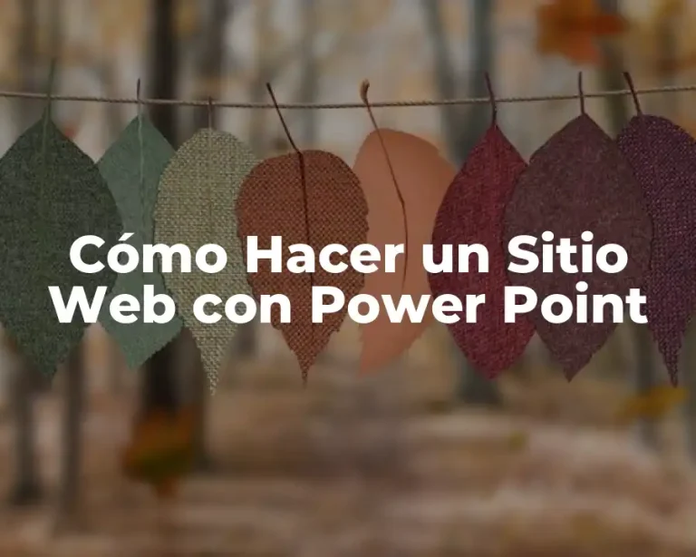 Cómo Hacer un Sitio Web con Power Point