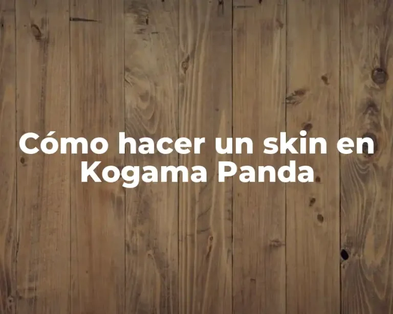 Cómo hacer un skin en Kogama Panda