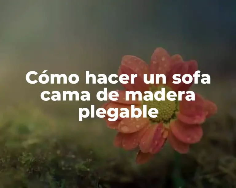 Cómo hacer un sofa cama de madera plegable