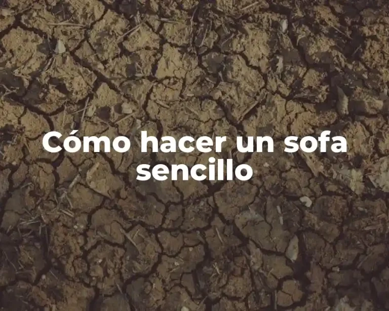 Cómo hacer un sofa sencillo