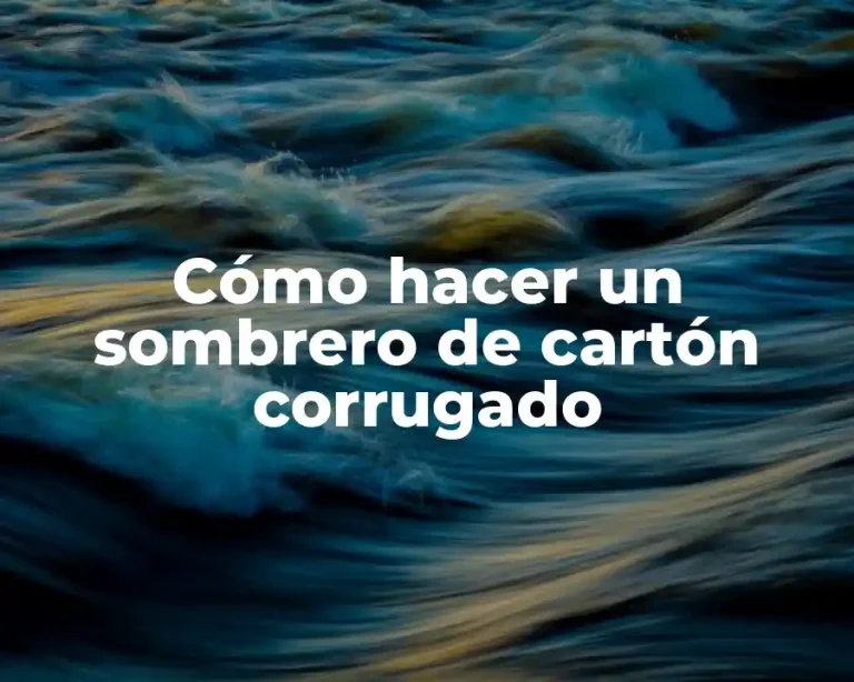 Cómo hacer un sombrero de cartón corrugado