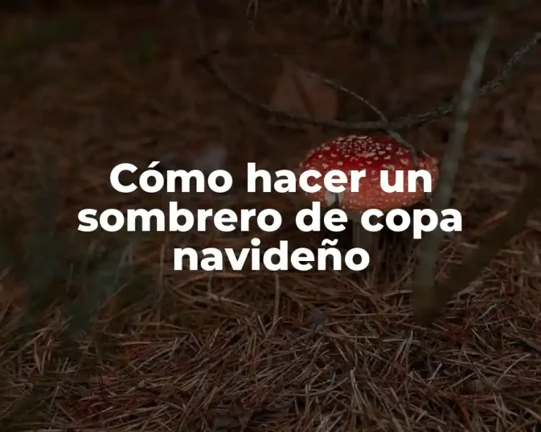 Cómo hacer un sombrero de copa navideño