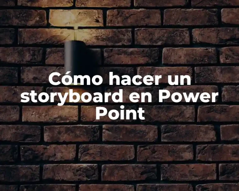 Cómo hacer un storyboard en Power Point