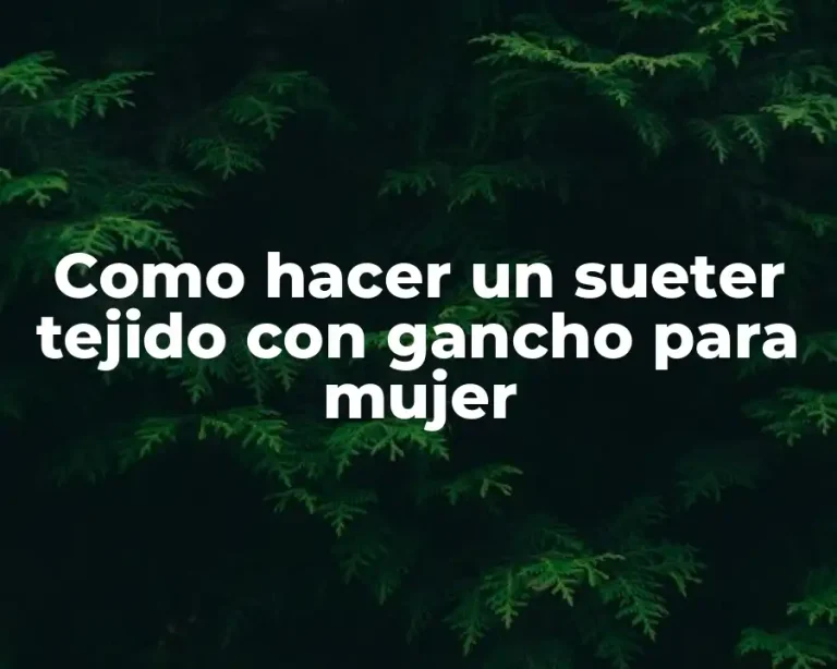 Como hacer un sueter tejido con gancho para mujer