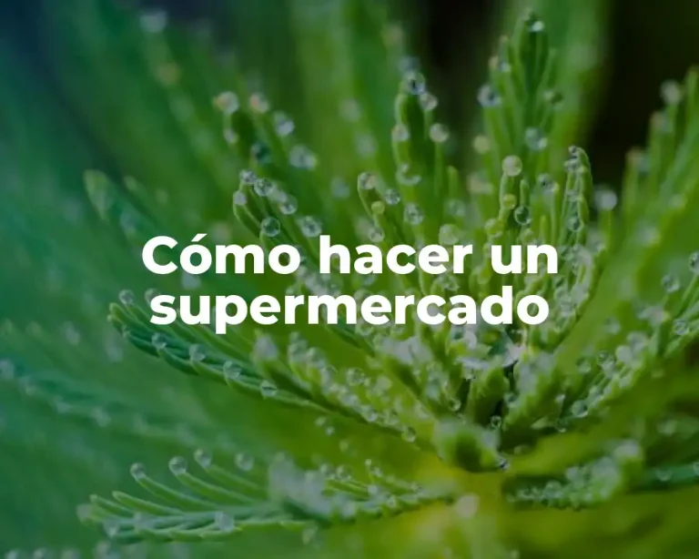 Cómo hacer un supermercado