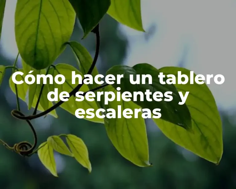 Cómo hacer un tablero de serpientes y escaleras