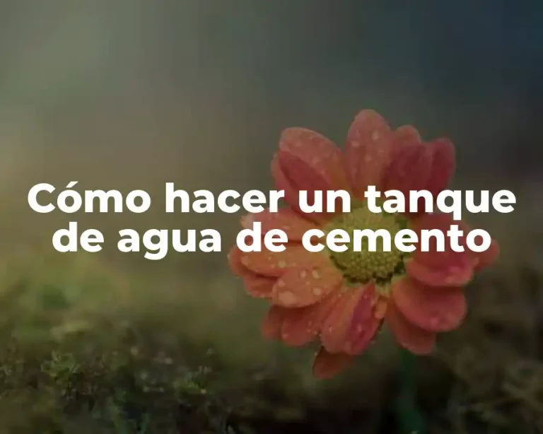 Cómo hacer un tanque de agua de cemento