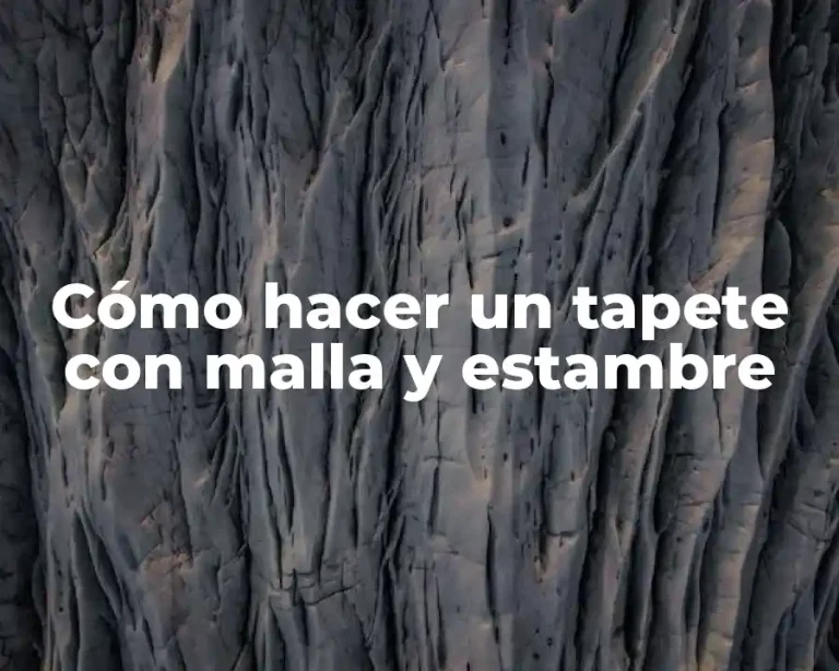 Cómo hacer un tapete con malla y estambre