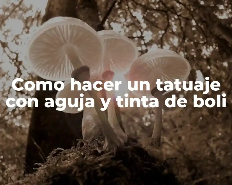 Como hacer un tatuaje con aguja y tinta de boli