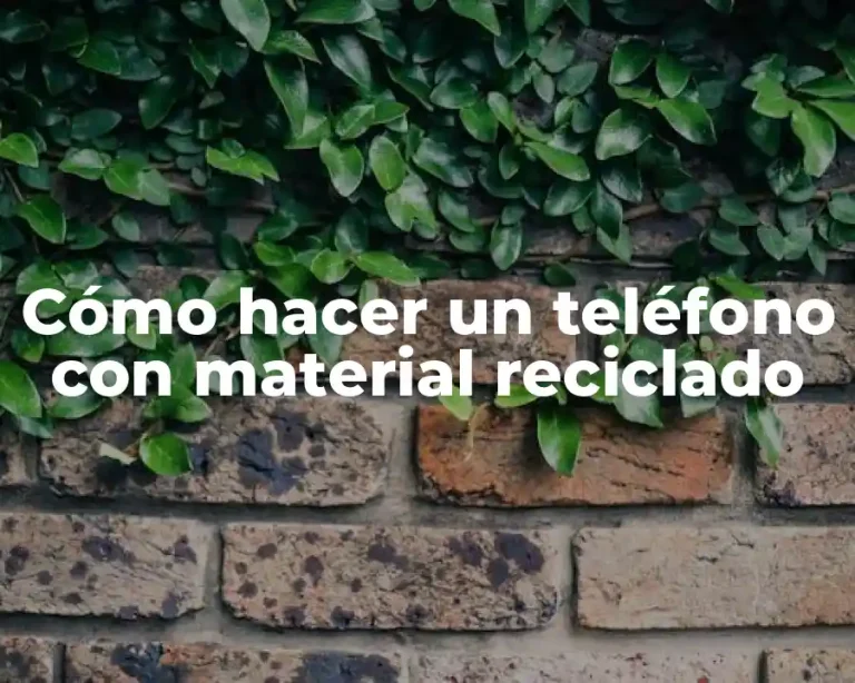Cómo hacer un teléfono con material reciclado