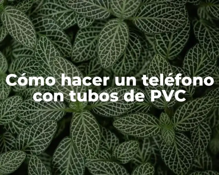 Cómo hacer un teléfono con tubos de PVC