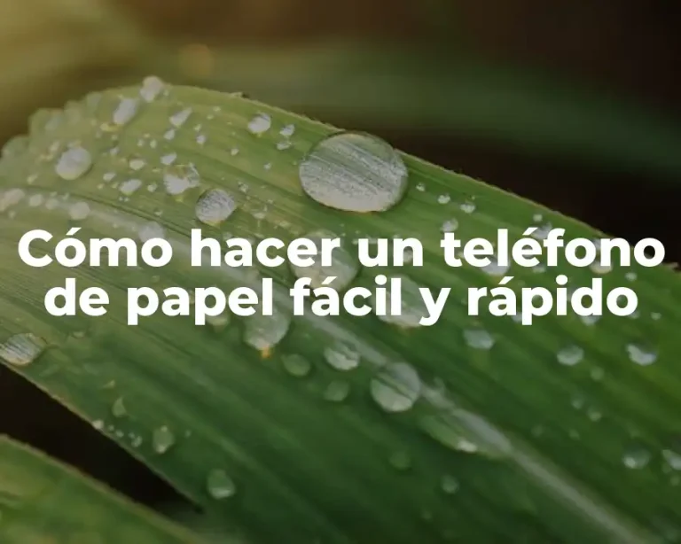 Cómo hacer un teléfono de papel fácil y rápido