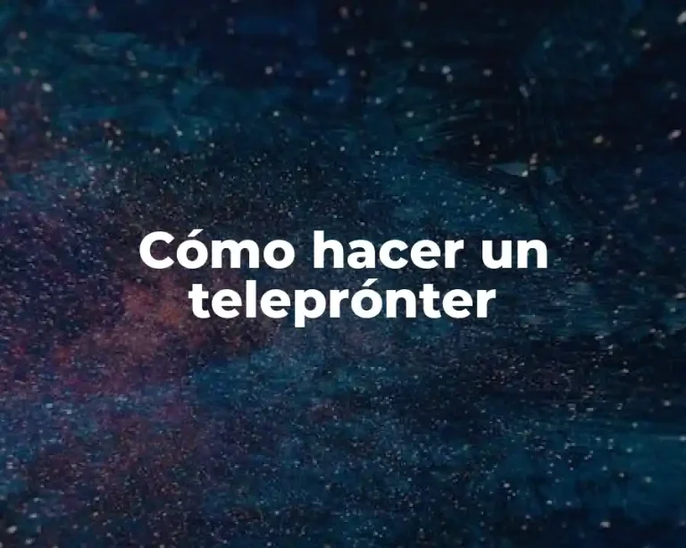 Cómo hacer un teleprónter