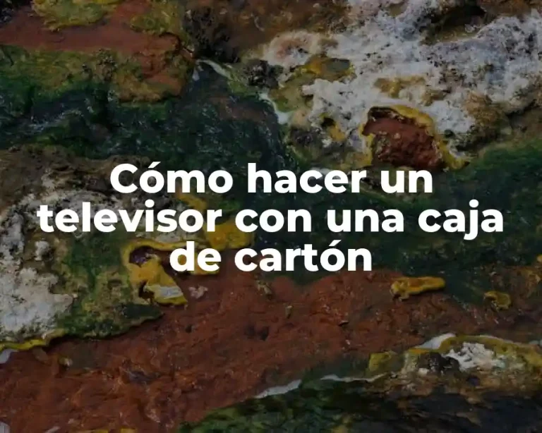 Cómo hacer un televisor con una caja de cartón