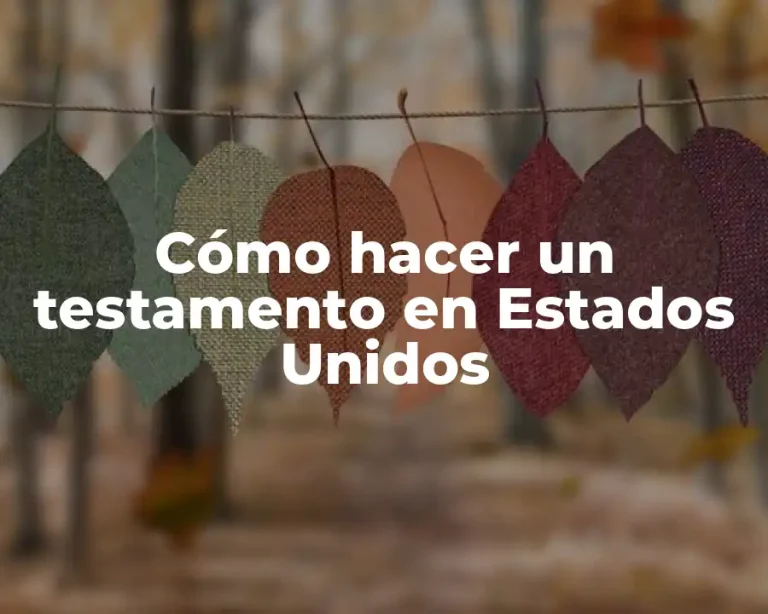 Cómo hacer un testamento en Estados Unidos