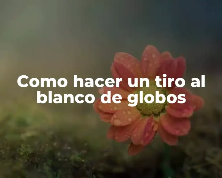 Como hacer un tiro al blanco de globos