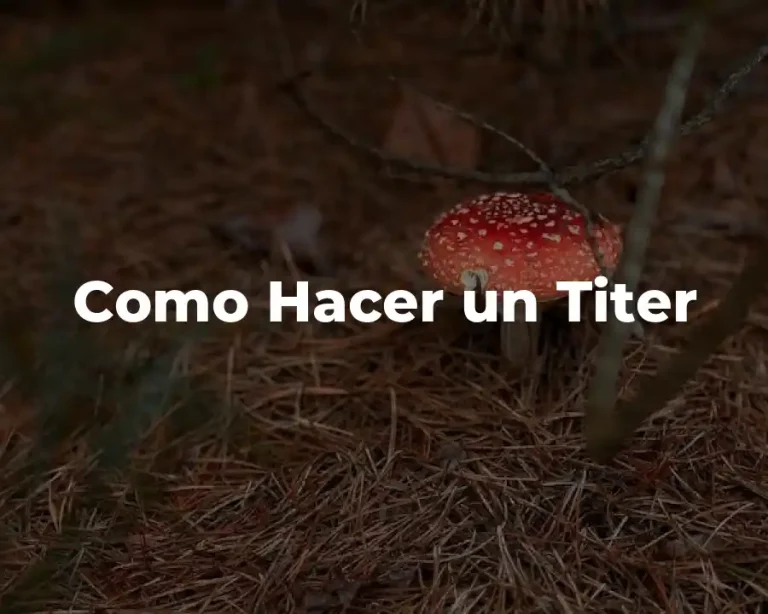 Como Hacer un Titer