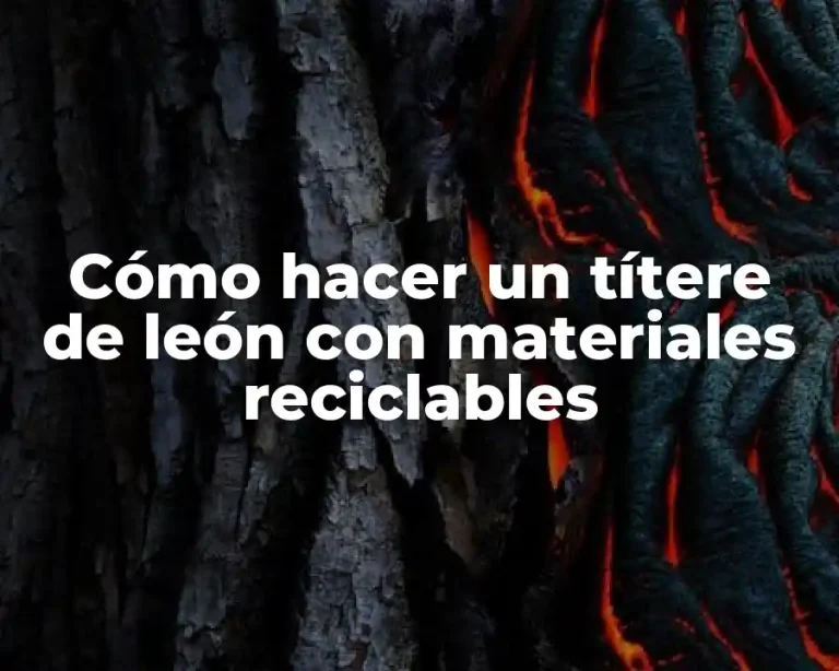 Cómo hacer un títere de león con materiales reciclables