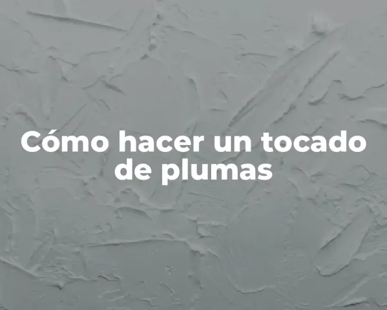 Cómo hacer un tocado de plumas
