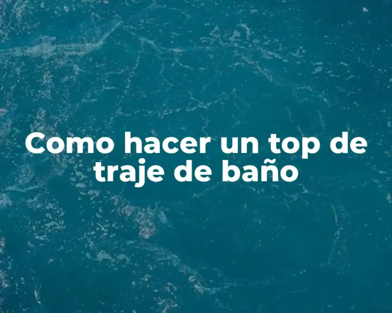 Como hacer un top de traje de baño
