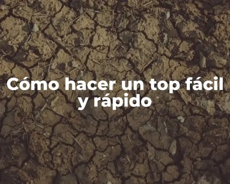 Cómo hacer un top fácil y rápido