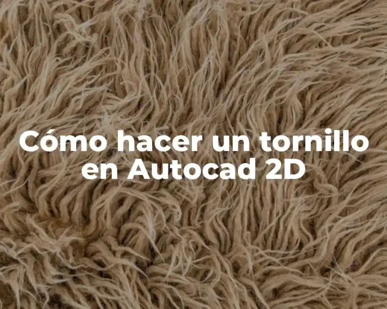 Cómo hacer un tornillo en Autocad 2D