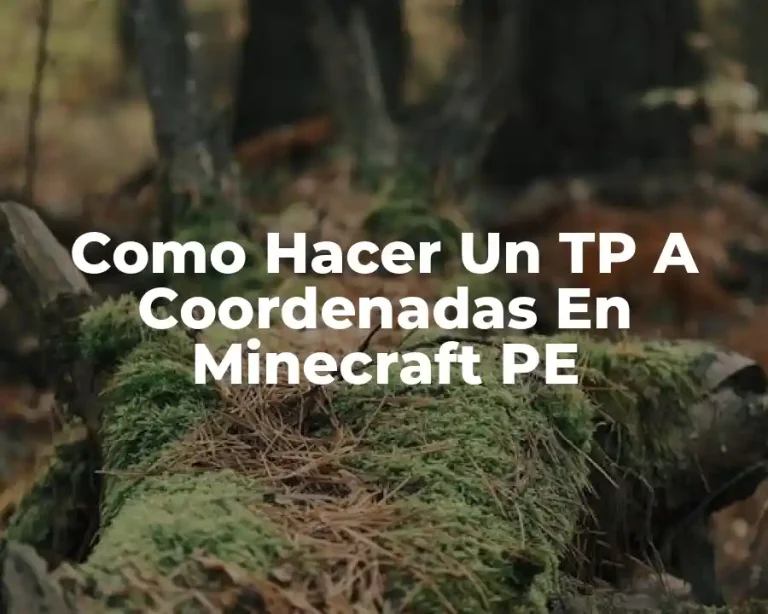 Como Hacer Un TP A Coordenadas En Minecraft PE