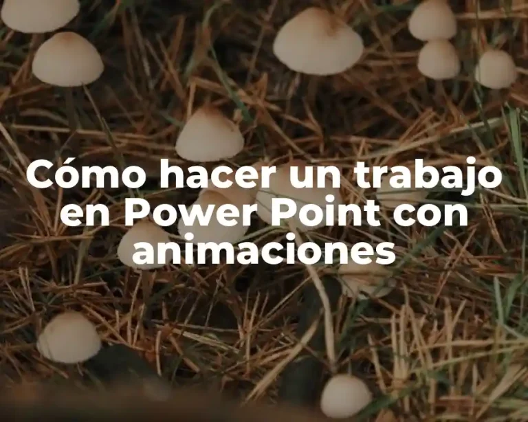 Cómo hacer un trabajo en Power Point con animaciones
